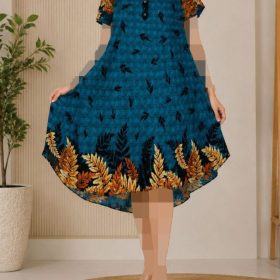 پیراهن زنانه کوتاه خارجی نخی