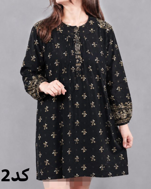 تونیک زنانه طرح اندونزی سایزبزرگ 7630 - Image 4