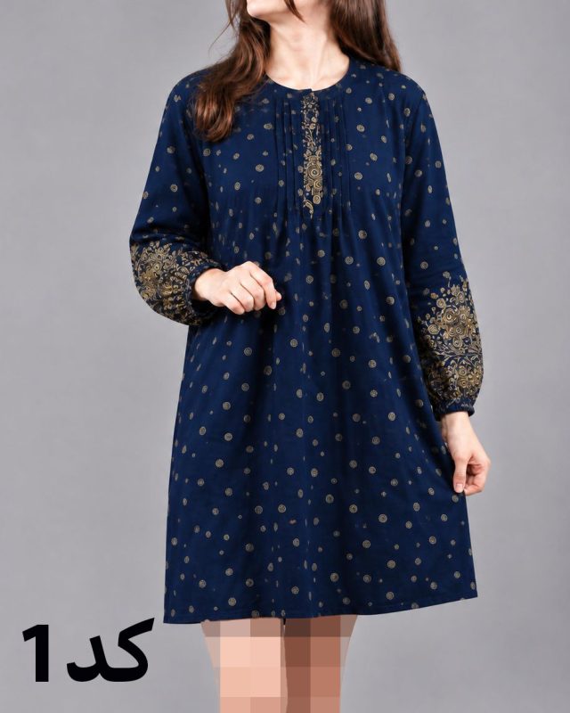 تونیک زنانه طرح اندونزی سایزبزرگ 7630 - Image 5