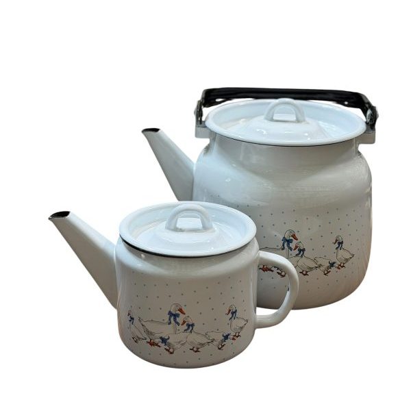 کتری 3.5 با قوری 1 لعابی روس غاز 7682 - تصویر 3