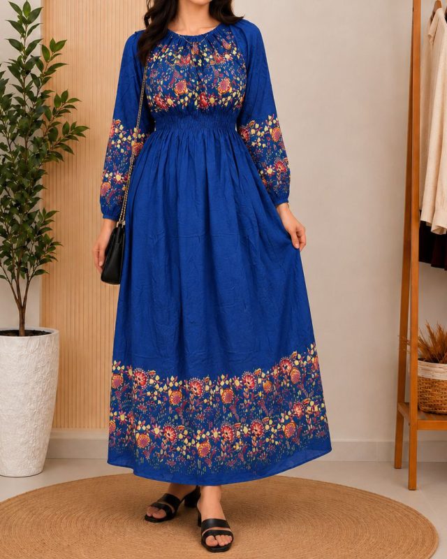 پیراهن ساحلی زنانه حاشیه دار 7627 - Image 4