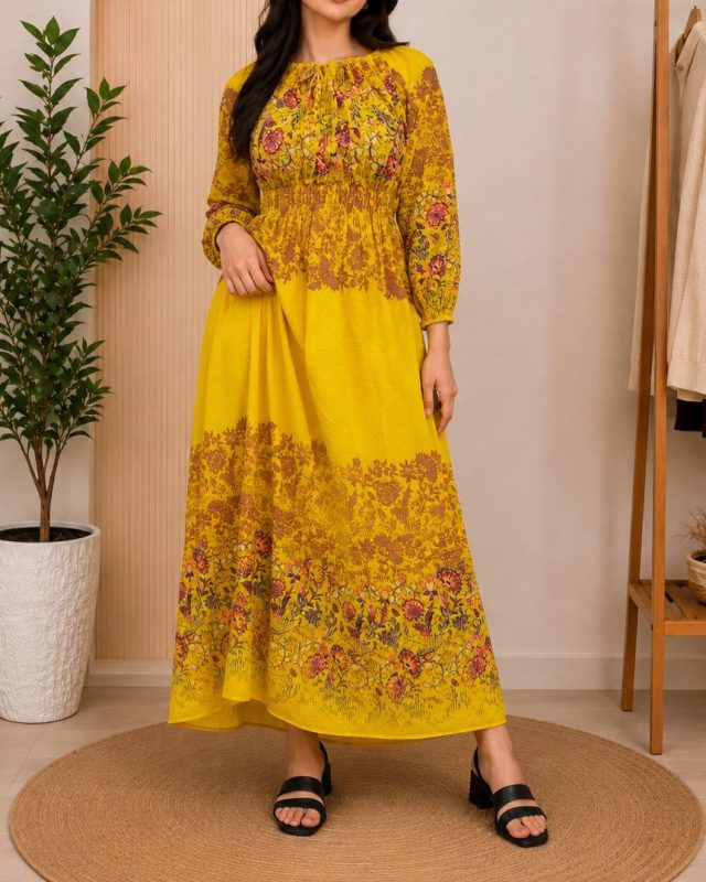 پیراهن ساحلی زنانه حاشیه دار 7627 - Image 6
