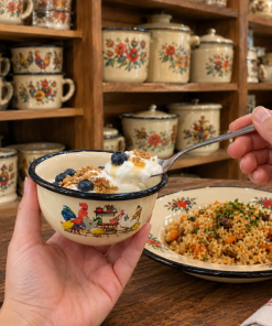 ماست خوری لعابی روس خروس