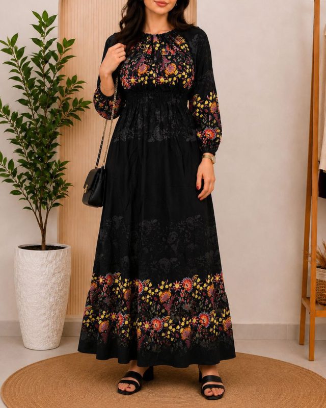 پیراهن ساحلی زنانه حاشیه دار 7627 - Image 2