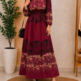 پیراهن ساحلی زنانه حاشیه‌دار