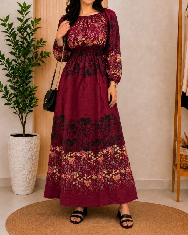 پیراهن ساحلی زنانه حاشیهدار