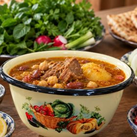 کاسه ۸ دهم لعابی روس طرح کدو