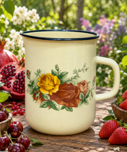 پارچ 2 لیتری لعابی روس گل سرخ