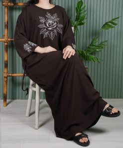 پیراهن زنانه آستین بلند گل یخ