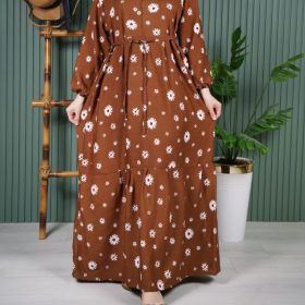 پیراهن ساحلی زنانه جلو دکمه بابونه
